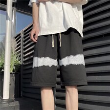 夏季日系休闲韩版潮流oversize裤子男直筒宽松五分裤K2721-P26，男装休闲裤，星座512-2