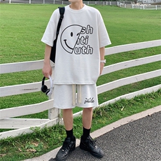 电商DSA028-TZDTH2213-P50夏季华夫格套装男T恤短裤两件套港风，男装休闲套装，电商A028