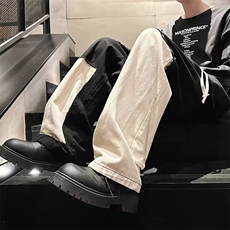 拼接撞色工装裤子男新款青少年时尚休闲裤A872P40，男装休闲裤，星座1116-2