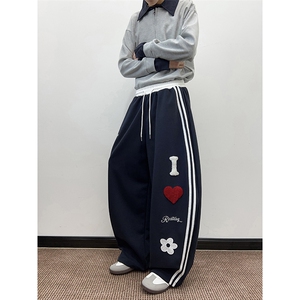 春秋季运动裤男宽松直筒休闲裤青年卫裤K0858-P50图片