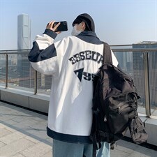 秋季新款工装夹克男高街宽松小众设计高级感宽松拼接外套WT52-p46，男装夹克，星座1008-1