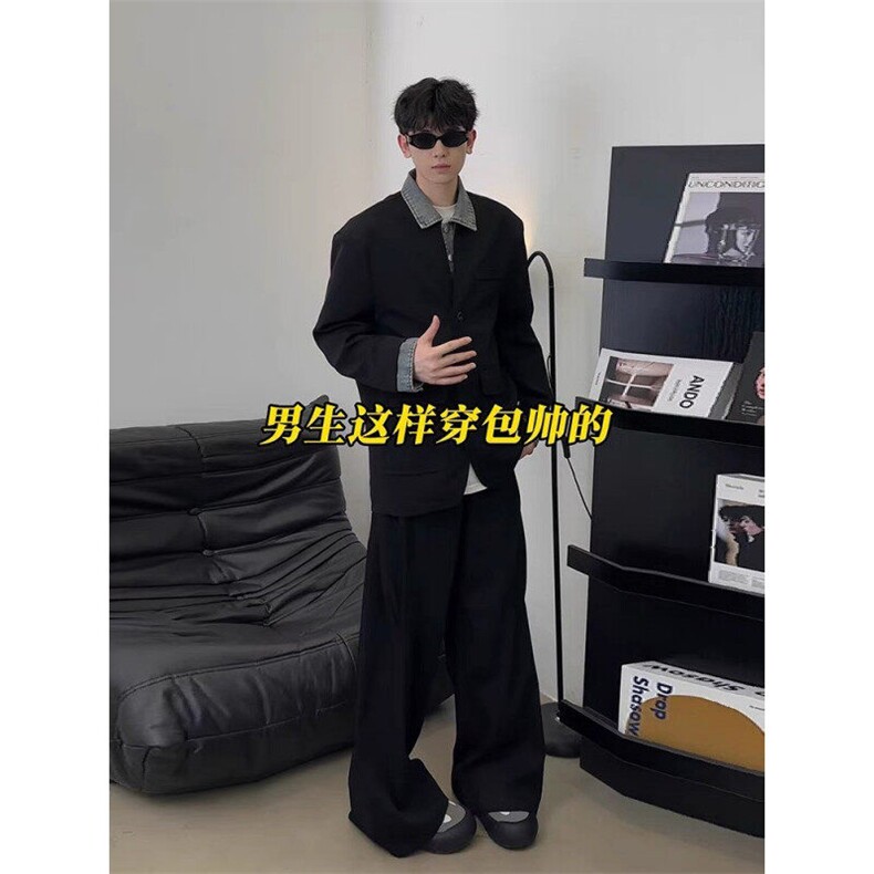 现货美士假两件牛仔西装外套JK0134-P95,男装夹克,星座313A(原308A-2)