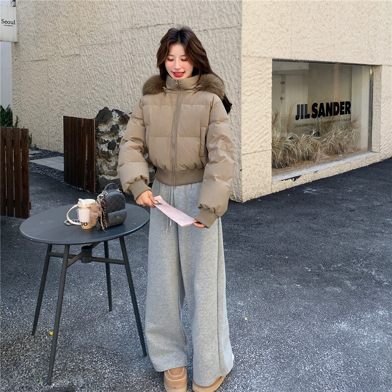 现货！肯豆毛领短款羽绒棉棉服2C260-D091-P150-K225（棉服）,女装棉衣/棉服,2C260