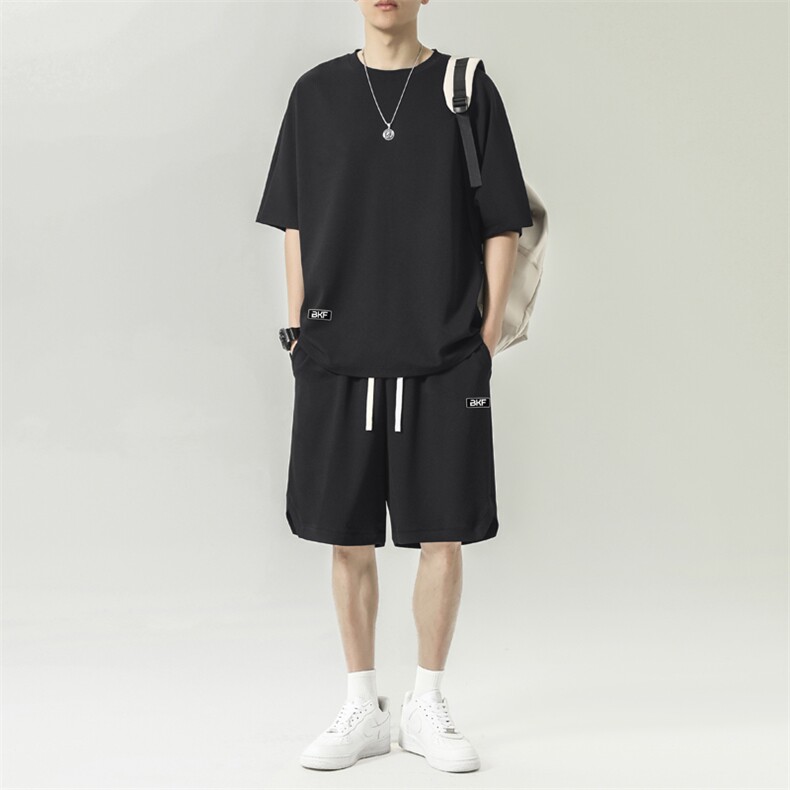 短袖t恤夏季薄款速干运动篮球服套装夏天休闲短裤TZ19-特批70,男装休闲套装,星座718