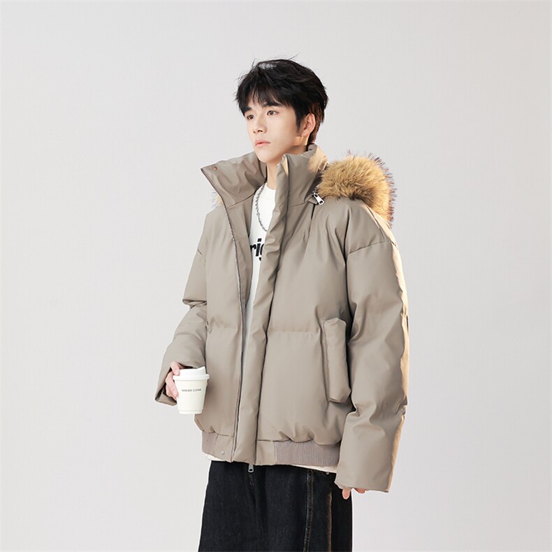 24年新款高级感品质短款皮棉衣立领加厚棉服外套M6710-P88,男装棉衣,星座307A