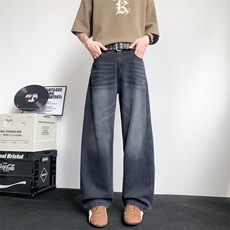 破洞牛仔裤男2025夏季新款美式复古潮牌直筒休闲长裤NZ0637-P48，男装牛仔裤，星座308B-2