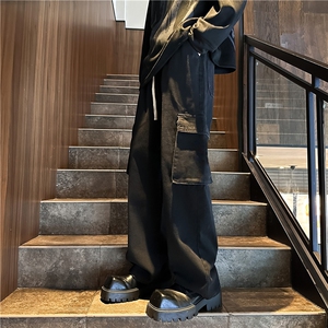 k1058-p55-控78 M-5XL 现货显高显瘦港风高阶牛仔裤多口袋图片
