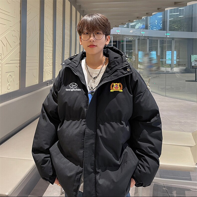 现货抖音得物可供视频三防加厚羽绒连帽棉衣外套面包棉服85533,男装棉衣,电商A486