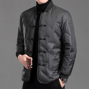 冬季羽绒服外套白鸭绒中老年爸爸唐装风轻薄羽绒 MJ7870-P140图片