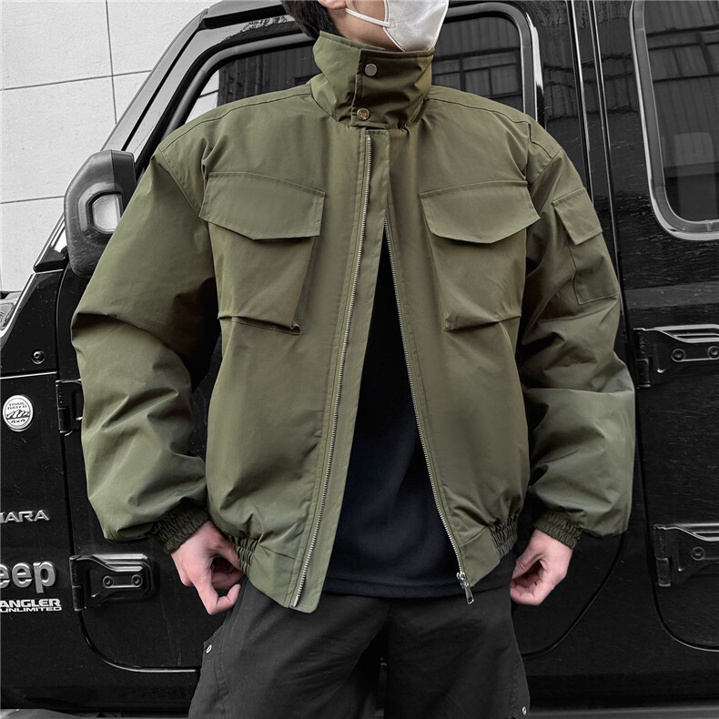 2026冬装飞行员夹克棉服厚外套男装冬季宽松立领棉衣S378特95图片