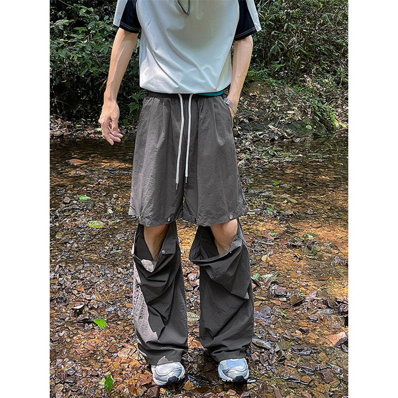 可拆卸伞兵工装裤男款夏季青少年美式尼龙速干冲锋裤徒步登山裤子,男装休闲裤,电商A102B