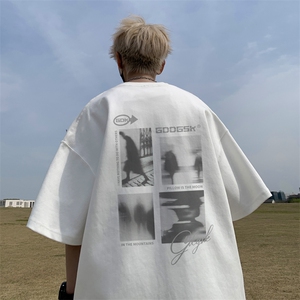 已注册/夏季外景美式重磅宽松短袖T恤男潮牌百搭体恤DT00108/P25图片