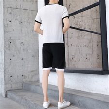 夏季短袖t恤男潮牌套装初中高中学生运动一套帅气两件套T779-P42，男装套装，星座1206（原A206）