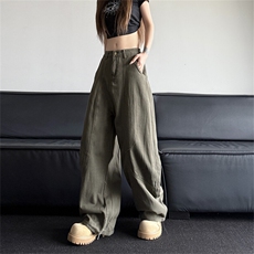 美式高街弯刀牛仔裤男女潮牌个性宽松休闲裤NZ125-P58，男装休闲裤，星座1103-2