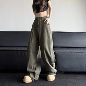 美式高街弯刀牛仔裤男女 潮牌个性宽松休闲裤NZ125-P58图片