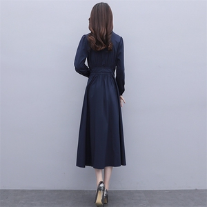 早秋长袖连衣裙2023年春秋季新款气质女神范显瘦减龄初秋棉麻长裙图片