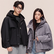 新标90%白鸭绒羽绒服可拆卸内胆男女情侣款三合一外套DB17-P350，男装羽绒服，星座1210A