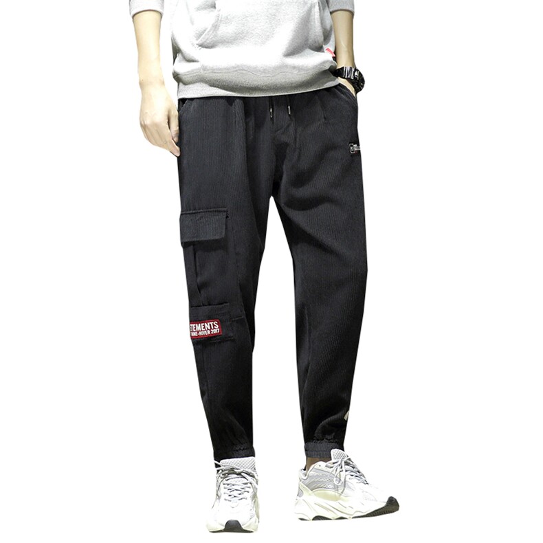 20秋季新款日系黑墙大码工装灯芯绒潮流宽松休闲裤K1013-P45,男装休闲裤,电商A009A（原A058A）
