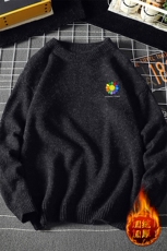 M19101-P45加绒款-P65加厚加绒毛衣男大码毛线衣男针织衫男线衫，男装针织衫/毛衣，电商A040A