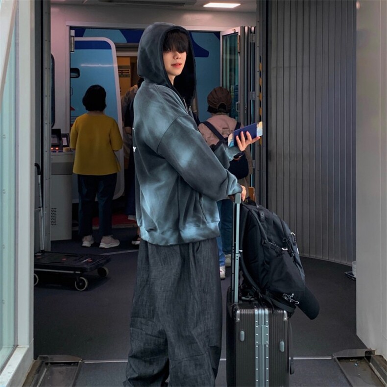 816B-WY022-P80重磅加厚！韩秋季美式卫衣开衫,男装卫衣,星座816B