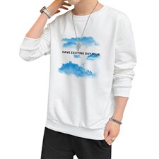 跑量卫衣男22秋季打底上衣潮流韩版宽松T恤时尚百搭长袖W077，男装卫衣，星座815-2