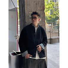 1506-1/ZMY041/P72冬新款复古假两件设计针织外套男士高级感男女，女装短外套，星座1506-1