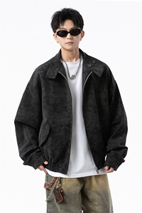 扎染飞行板球服皮夹克男 cp142-特p70图片