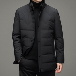 羽绒服外套男立领商务休闲中年男装冬季中老年爸爸装HL2166-P390图片