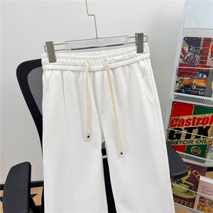 纯色华棉复合休闲裤男夏季2024薄款宽松运动长裤子男士裤CK10/P42图片