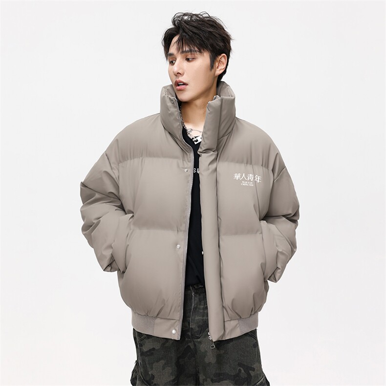 华人青年白底抖音直播得物加厚PU皮仿皮棉衣外套M1526P100,男装棉衣,电商C408-1(原B339-1)