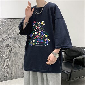 Q11206-P30 春夏季七分袖t恤男大码五分袖男短袖中袖   大皂风图片
