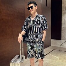 TZ502夏季社会精神小伙短袖短裤套装网红同款潮流男，男装套装，星座102A（原电商D309-1）