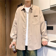 长袖衬衫男韩版潮流高级感上衣服港风休闲学生痞帅衬衣秋冬季外套，男装衬衫，星座1013