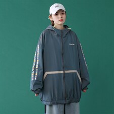 2021春季新中性风蒙马特男大码镭射反光条连帽休闲夹克J6060-P80，男装夹克，电商A001