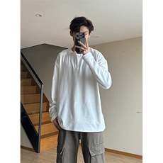秋冬套头长袖套头圆领T恤德绒打底衫男潮XZ213-V006-P35控58，男装T恤，星座213