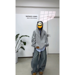 视频截图慎用!图片只做展示大货已到美式大V领连帽卫衣WY78069P68图片