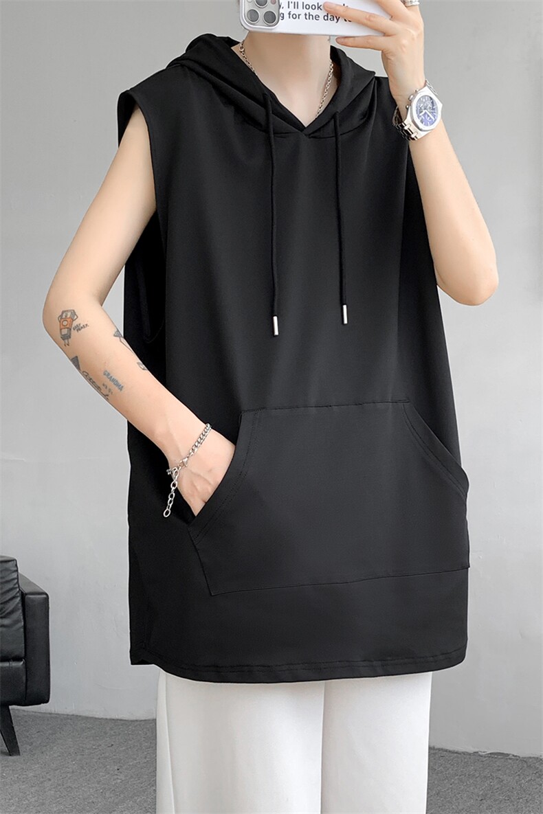 M-8XL特大码冰丝速干连帽背心男篮球运动无袖健身服坎肩TDX315P35,男装背心/马甲,电商D206-1