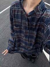 长袖衬衫日系港风宽松男潮流百搭休闲外套513ACS2172P40，男装衬衫，星座513A