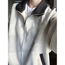 抖音得物高品质美式高街重磅结构设计拼接织带立领卫衣外套CM42，男装卫衣，电商A486