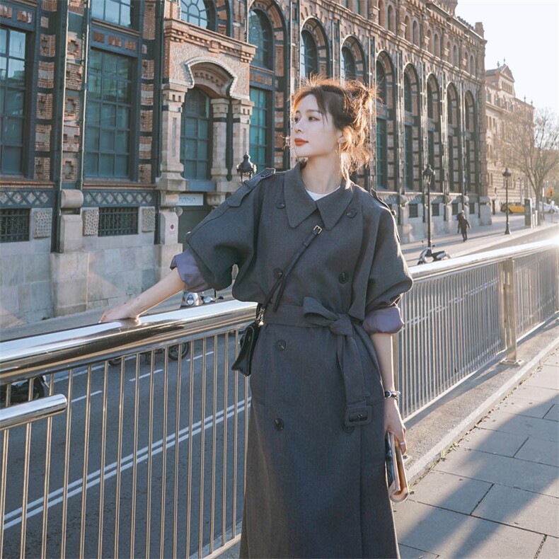 现货2021春秋季新款已出货新款风衣外套225-F10-P145（控198）,女装风衣,浙宝225