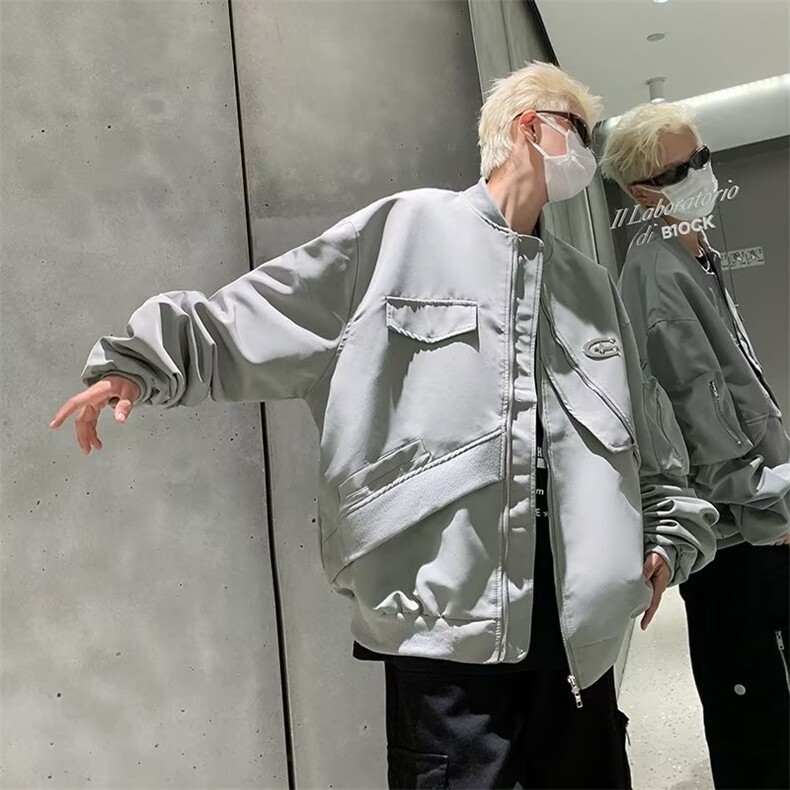 美式复古棒球服外套春秋2024新款潮牌运动W7008-P60,女装职业装,星座1109-3