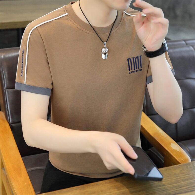 夏季短袖男刺绣翻领POLO衫T恤时尚休闲半袖上衣LD3318-P30,男装Polo衫,星座310B-3
