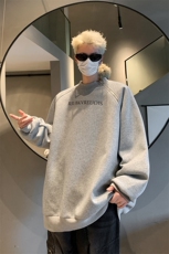 港风新品美式设计感半拉链重磅情侣卫衣外套上衣男女G1091P58，女装短外套，电商A339