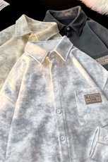 8XL-M秋冬款加绒加厚衬衫男做旧脏脏保暖外套大码衬衣CS29002P65，男装衬衫，电商B312