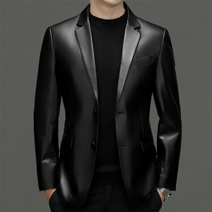 2310秋冬新款海宁男士真皮皮衣皮西服休闲男装外套百搭P700图片
