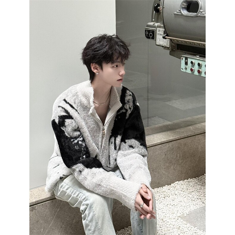 【有货】cleanfit撞色毛衣男高级痞帅开衫针织衫B06LL-特P68,男装针织衫/毛衣,星座1007（原301D）