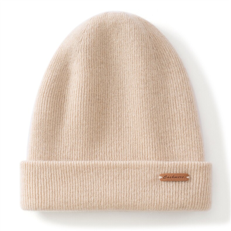 2025年春季新款百搭提花双股加厚保暖帽，帽子，思琳羊绒