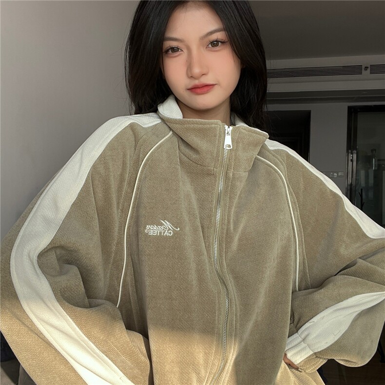 网络图现货！立领夹克春夏款拼色学生外套高级感简约风R608-P85,男装夹克,星座1005-6