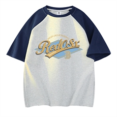 白花灰拼藏青色