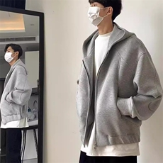 1506/QF310/P63美式重磅短款连帽男女春秋季潮牌廓形外套衣服，女装短外套，星座1506